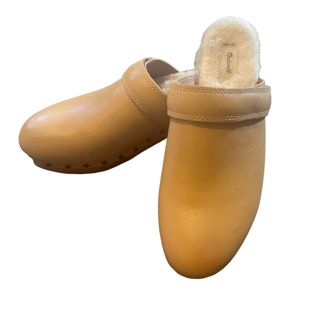 Madewell The Cecily Shearling Lined Clogs - Size 8